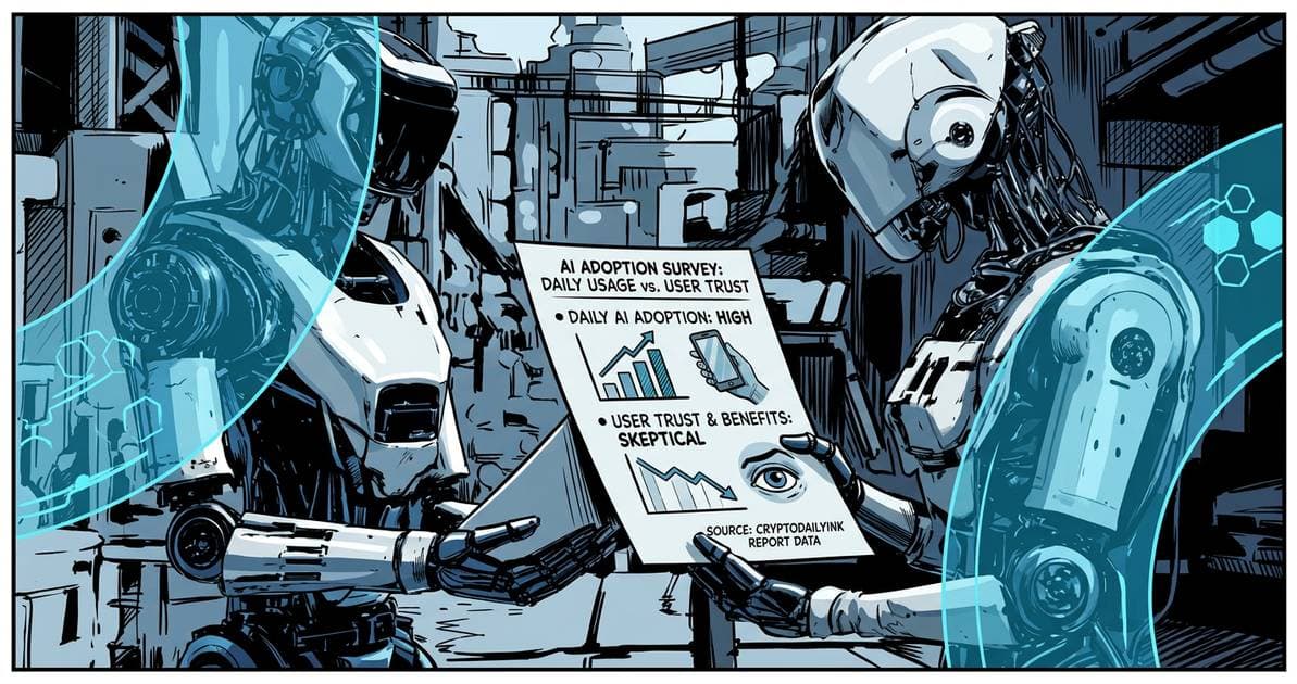 Illustration for article: Americans Use AI Daily But Remain Skeptical of Its Benefits: CryptoDailyInk