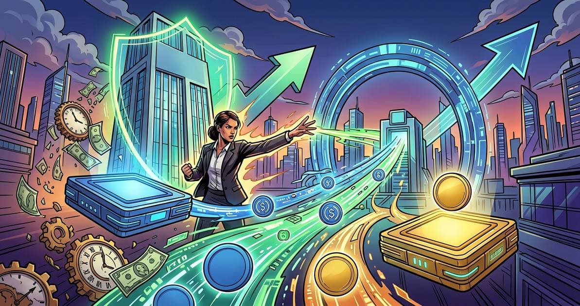 Illustration for article: Aon Tests Stablecoin Payments for Insurance Premiums with Coinbase and Paxos: CryptoDailyInk