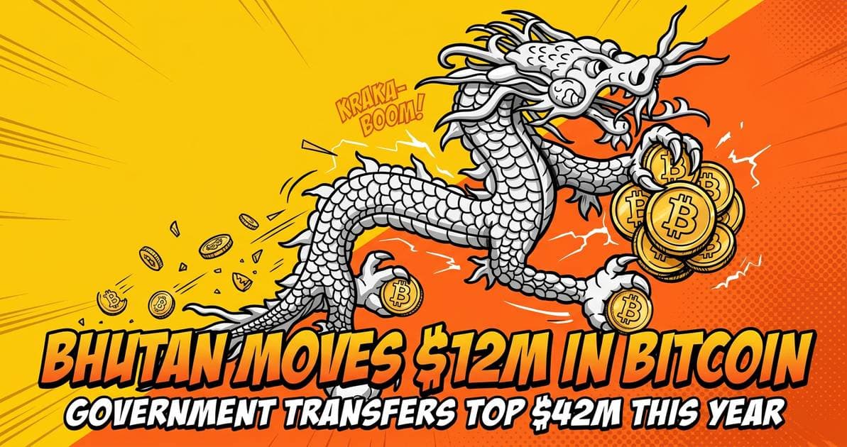 Illustration for article: Bhutan moves $12M in Bitcoin as government transfers top $42M so far this year