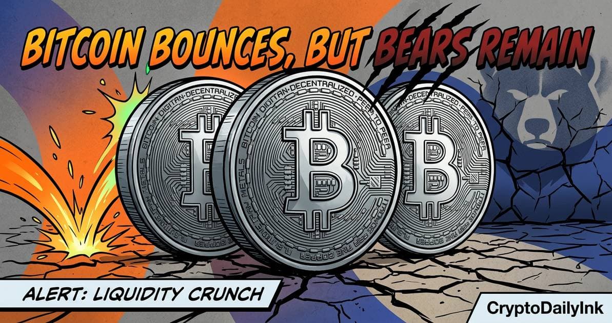 Illustration for article: Bitcoin Price Bounces But Bears Remain in Control Amidst Liquidity Crunch: CryptoDailyInk