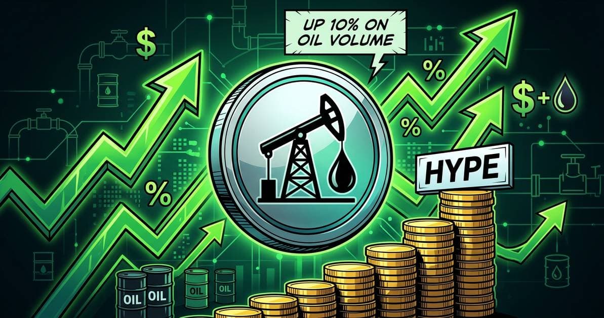 Illustration for article: Hyperliquid HYPE Token Surges 10% on Record Oil-Linked Trading Volume: CryptoDailyInk