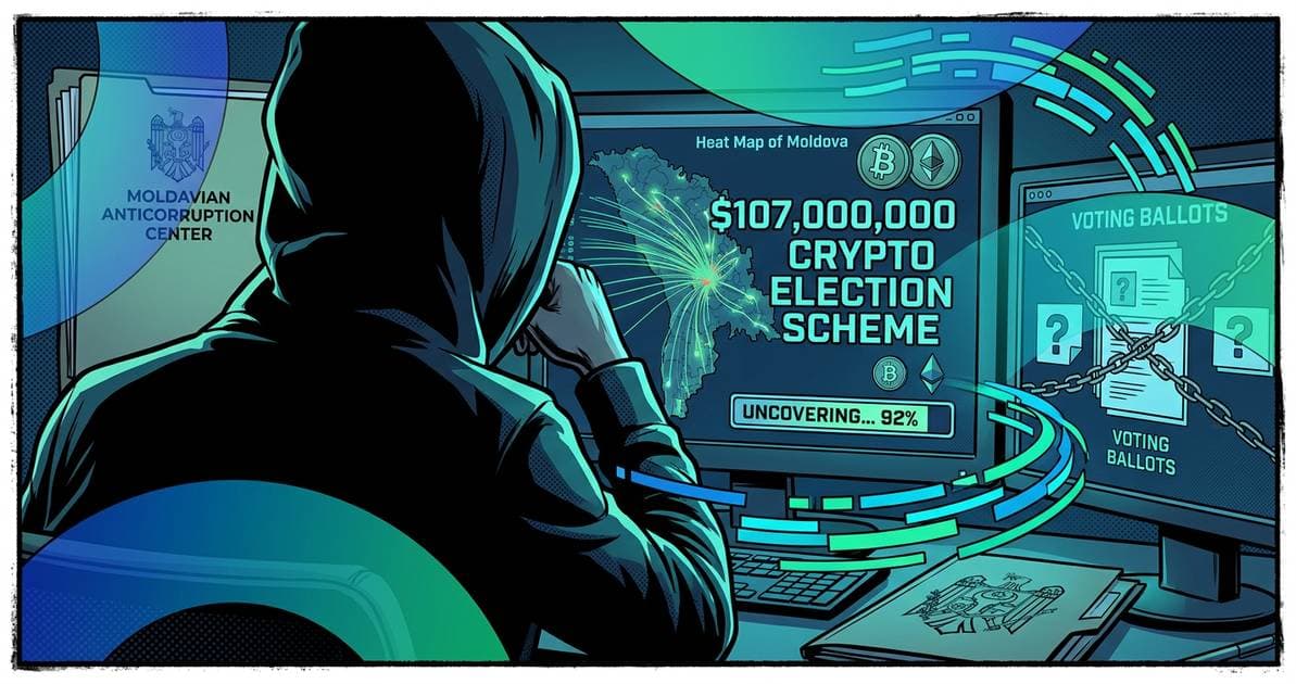 Illustration for article: Moldova Anticorruption Center Uncovers $107M Crypto Election Scheme: CryptoDailyInk