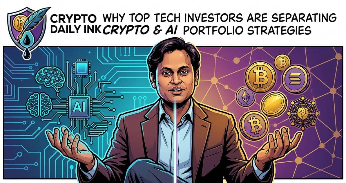 Illustration for article: Why Top Tech Investors Are Separating Crypto and AI Portfolio Strategies: CryptoDailyInk