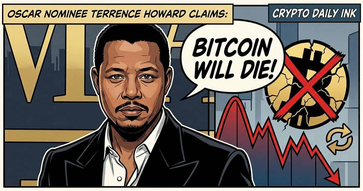 Illustration for article: Oscar Nominee Terrence Howard Claims Bitcoin Will Die as BTC Market Cycles Shift: CryptoDailyInk