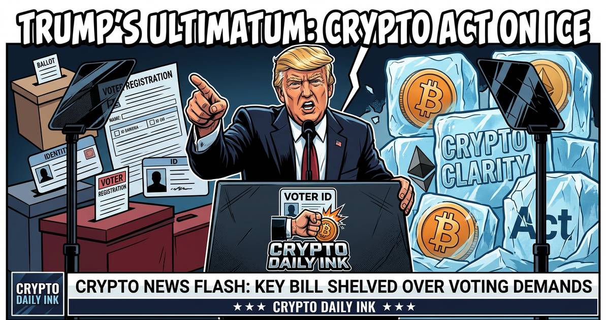 Trump Voter-ID Ultimatum Puts Crypto Clarity Act on Ice: CryptoDailyInk