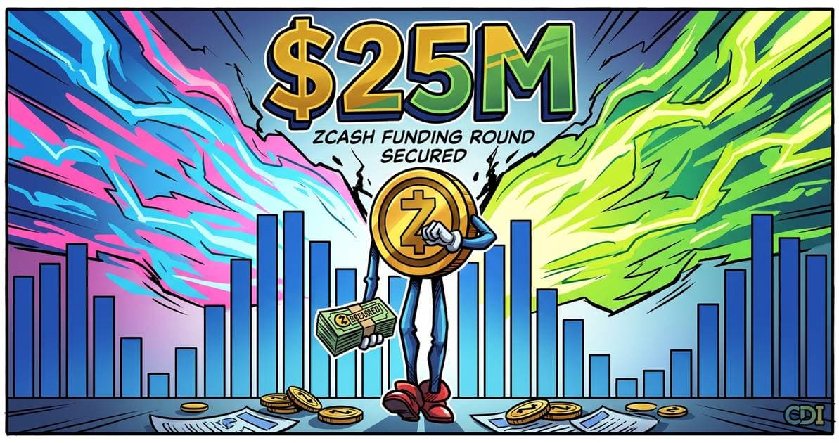 Illustration for article: Zcash Developers Secure $25M Funding Round After Strategic ECC Split: CryptoDailyInk