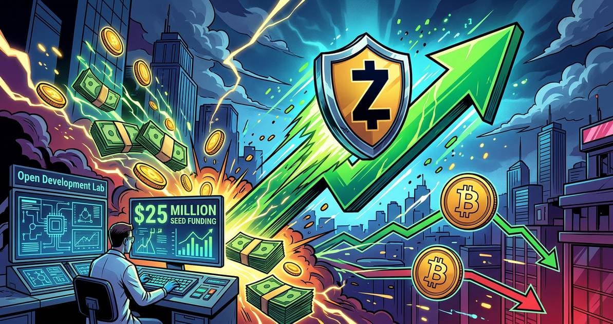 Illustration for article: Zcash Surges 7.4% as Open Development Lab Secures $25 Million Seed Funding: CryptoDailyInk