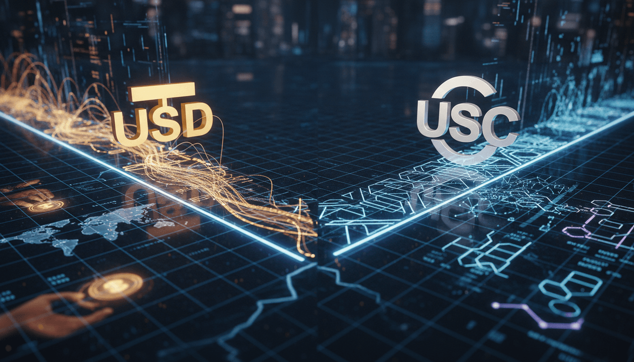 The Great Stablecoin Divide: USDT Dominates Payments, USDC Secures DeFi Crown