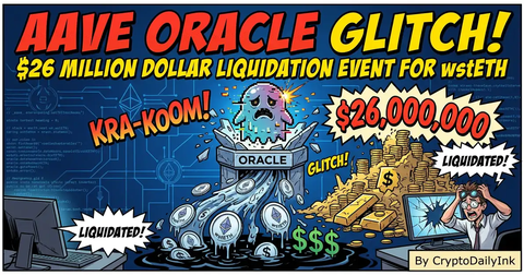 Aave Oracle Glitch Triggers 26 Million Dollar Liquidation Event for wstETH: CryptoDailyInk