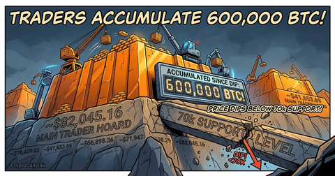 Traders Accumulate 600,000 BTC as Price Dips Below 70k Support: CryptoDailyInk