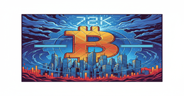 Illustration for article: Bitcoin Reclaims $72K as Fed Holds Interest Rates Steady Amid Inflation Risks: CryptoDailyInk