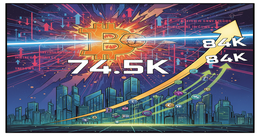 Illustration for article: Bitcoin Hits $74.5K Resistance as Altcoins Signal Potential Trend Reversal: CryptoDailyInk
