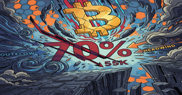 Illustration for article: Bitcoin Prediction Markets See 70 Percent Chance of BTC Price Crash to 55K: CryptoDailyInk
