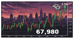 Illustration for article: Bitcoin Dips Under $68K as 10-Year Treasury Yields Hit 4.5 Percent: CryptoDailyInk