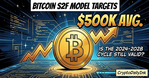 Bitcoin S2F Model Targets $500K Average: Is the 2024-2028 Cycle Still Valid: CryptoDailyInk