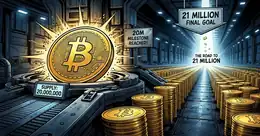 Illustration for article: Bitcoin Supply Crosses 20 Million Milestone: The Long Road to 21 Million : CryptoDailyInk