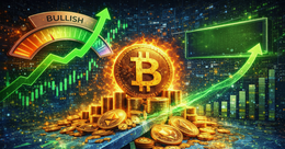 Illustration for article: Bitcoin Taker Flow Surge Drives $3,400 Premium as Bull Regime Returns: CryptoDailyInk