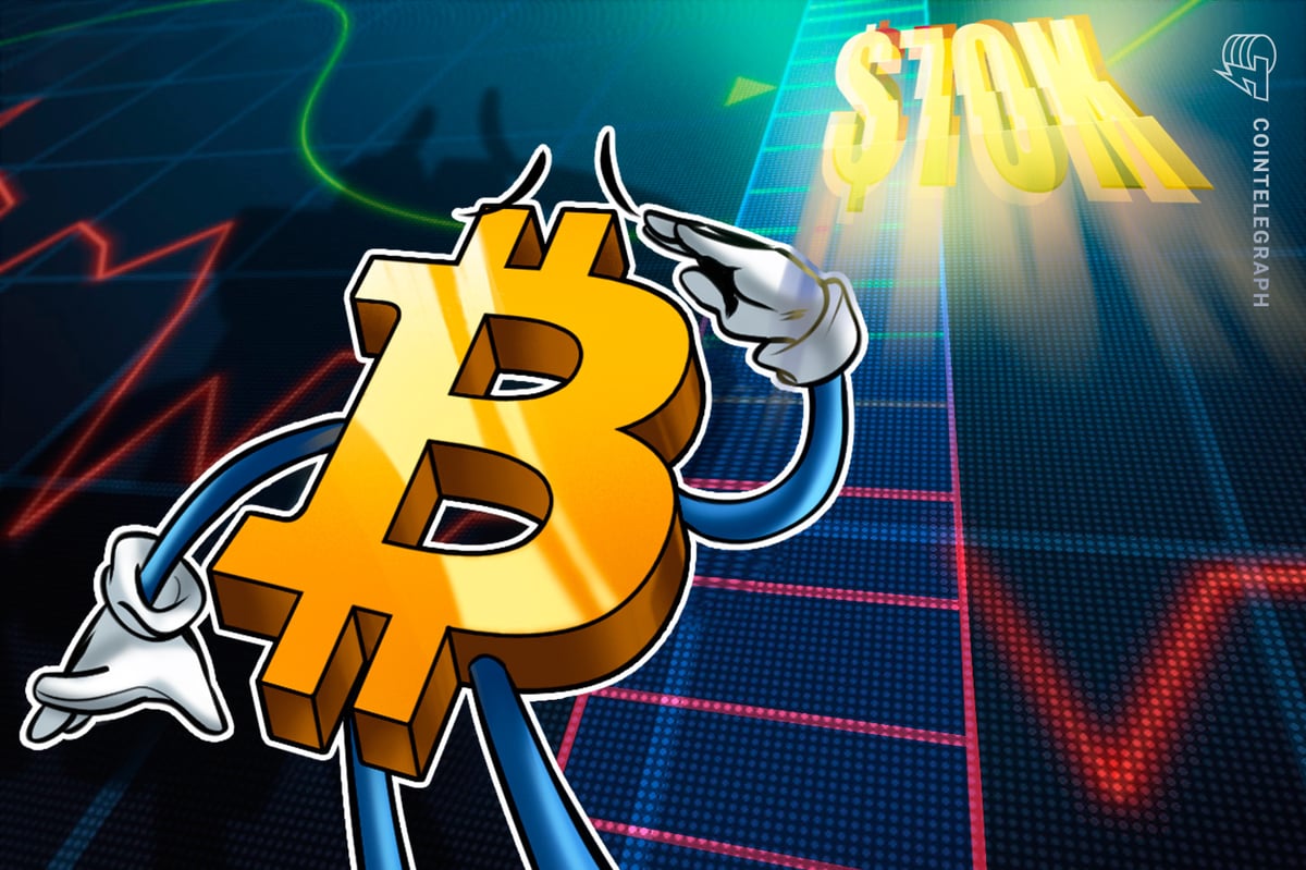 Illustration for article: Bitcoin Eyes Weekly Close Above 70K Reclaiming Critical Long-Term Support: CryptoDailyInk