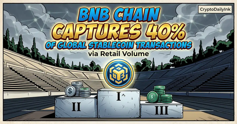 BNB Chain Captures 40% of Global Stablecoin Transactions via Retail Volume: CryptoDailyInk