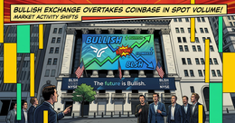 Illustration for article: Bullish Exchange Overtakes Coinbase in Spot Volume as Market Activity Shifts: CryptoDailyInk