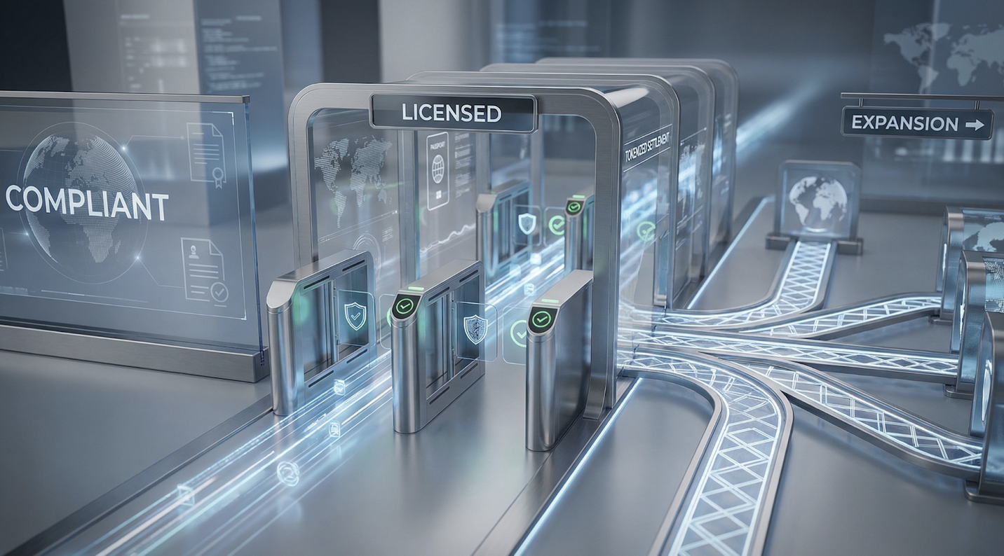 Illustration for article: Crypto Enters Era of Permissioned Growth as Licensing Overtakes Borderless Models: CryptoDailyInk