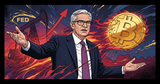 Illustration for article: Fed Rate Decision and Oil Shocks Create Resistance for Bitcoin at $75K: CryptoDailyInk