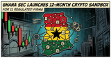 Illustration for article: Ghana SEC Launches 12-Month Crypto Sandbox for 11 Regulated Firms: CryptoDailyInk