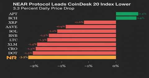 NEAR Protocol Leads CoinDesk 20 Index Lower With 3.3 Percent Daily Price Drop: CryptoDailyInk