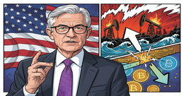 Illustration for article: Oil Surge Stalls Crypto Gains Despite Powell Dovish Outlook on Interest Rates: CryptoDailyInk