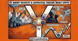 Illustration for article: Oil Market Volatility and Geopolitical Tensions Impact Crypto Assets: CryptoDailyInk