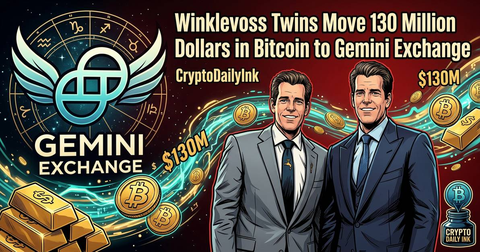 Winklevoss Twins Move 130 Million Dollars in Bitcoin to Gemini Exchange: CryptoDailyInk