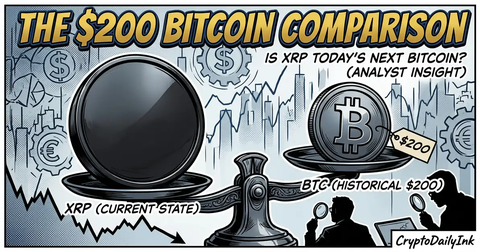 Why Analysts Compare Current XRP Price Levels to Bitcoin at $200: CryptoDailyInk
