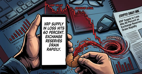 XRP Supply in Loss Hits 60 Percent as Exchange Reserves Drain Rapidly: CryptoDailyInk